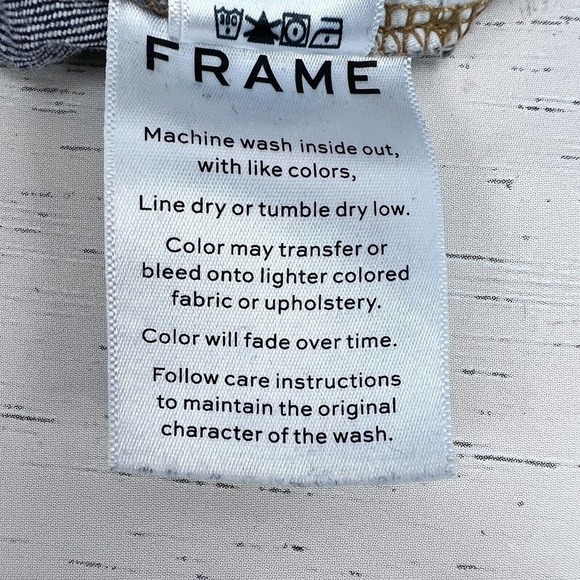 Frame Jeans 27 Le High Skinny Ankle Slit Dark Wash Denim‎ Distressed High Rise - Picture 9 of 16